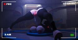 anthro ass_up avariax baba_chops_(poppy_playtime) big_breasts black_body black_fur black_hair black_sclera bodily_fluids bovid breasts caprine female female/female fur genital_fluids genitals hair hi_res jack-o'_pose mammal mob_entertainment nightmare_critters nipples poppy_playtime pose sheep solo thick_thighs vaginal_fluids vulva white_body wide_hips