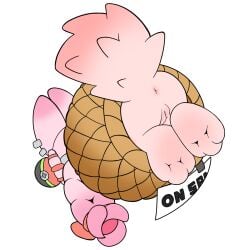 2026 accessory alpha_channel anthro anus ass basket braided_hair colored container digital_drawing_(artwork) digital_media_(artwork) feet female fur genitals hair hair_accessory hairpin hi_res lagomorph lucky_luxio mammal nude paper pink_body pink_fur simple_background solo tail transparent_background vulva zhao_(zenless_zone_zero)