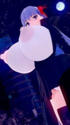 bb_(fate) fate/grand_order fate_(series) from_below huge_breasts koikatsu moon night outdoors purple_eyes purple_hair