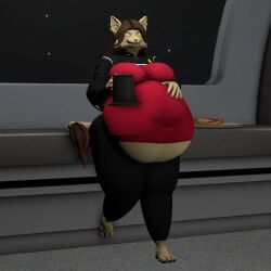 bbw big_breasts breasts cleavage female furry huge_breasts kingofthekabuto overweight queenofthekabuto ssbbw tagme thick_thighs wide_hips