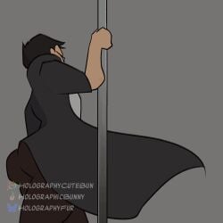 animated anthro blush bottomwear breasts clothed clothing coat dancing deiser domestic_cat exposed_breasts felid feline felis female fully_clothed gender_transformation hi_res holographycutebun human human_to_anthro legwear licking male mammal mtf_transformation nipples outfit_change pants personality_change pole pole_between_breasts pole_dancing shirt smile solo species_transformation thigh_highs tongue topwear transformation