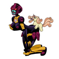 alien alien_girl drag_strip drag_strip_(femme) dragstrip feral panties panties_around_leg panties_around_legs panties_down powdered_sugar red_nipples robot robot_girl tagme touching_nipples transformers transformers_animated yellow_panties