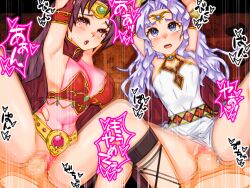 2boys 2girls alternate_costume armpits arms_up bare_legs blue_eyes bondage bouncing_breasts bound_wrists breasts brown_eyes brown_hair censored female female_focus femsub fire_emblem fire_emblem:_mystery_of_the_emblem fire_emblem:_shadow_dragon_and_the_blade_of_light fire_emblem:_thracia_776 fire_emblem_heroes group_sex legs leotard linde_(fire_emblem) linde_(khadein)_(fire_emblem) long_hair looking_at_viewer male maledom medium_breasts mimizunooka motion_blur motion_lines multiple_boys multiple_girls multiple_rape multiple_rapists nintendo official_alternate_costume open_mouth panties panties_aside ponytail purple_hair pussy rape sara_(fire_emblem) sara_(khadein)_(fire_emblem) sex small_breasts sound_effects spread_legs sweat torn_clothes underwear vaginal_penetration white_panties