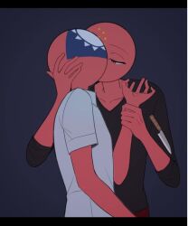 china_(countryhumans) countryhumans gay kissing male taiwan_(countryhumans)