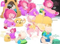 
1girls adventure_time anthro anthro_on_human backpack bag clothing cumflation electronics female finn_the_human game_console game_controller human human_on_anthro jake_the_dog male nipple_slip no_bra pale_skin princess_bubblegum shinolara shortstack size_difference text