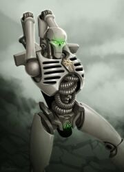 ambiguous_gender lewdbees_(artist) necron necron_warrior nightmare_waifu pussy robot robot_humanoid vagina warhammer_(franchise) warhammer_40k