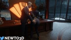 3d alfred_pennyworth ass_grab barbara_gordon batgirl batgirl_(gotham_knights) batman:_arkham_knight batman_(series) big_ass cheating cheating_girlfriend clothed clothed_sex dat_ass dc dc_comics fat_ass french_kiss french_kissing gotham_knights groping groping_ass kissing male newto3d older_male passionate passionate_kiss penis superheroine tongue_kiss torn_clothes torn_clothing wayne_tower wide_hips younger_female