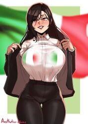 1girls aestheticc-meme bikini bikini_under_clothes breasts brown_hair business_attire business_suit business_woman female final_fantasy final_fantasy_vii final_fantasy_vii_remake flag_bikini high_resolution huge_breasts italian_flag italian_senate_hack light-skinned_female light_skin long_hair massive_breasts meme red_eyes see-through see-through_clothing suit thick_thighs tifa_lockhart wide_hips