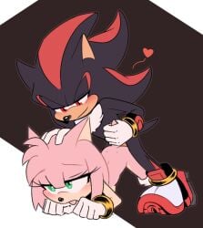 1boy 1girls ambiguous_penetration amy_rose doggy_style female furry hand_on_head holding_tail male sex sex_from_behind shadow_the_hedgehog sonic_(series) sonic_the_hedgehog_(series) straight