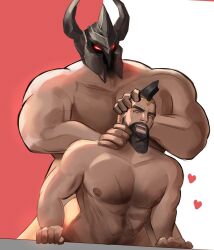 2boys anal anal_sex gay league_of_legends male male/male male_only male_penetrating_male mordekaiser muscular muscular_male pantheon pentakill_mordekaiser pentakill_series size_difference sociopotato1