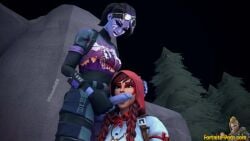 1futa 1girls 3d clothed clothing cutemuffin dark_bomber duo fable_(fortnite) female fortnite futa_on_female futanari lowres source_request