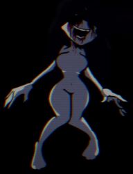 black_eyes black_hair blood empty_eyes her_(imscared) horror imscared naked nightmare_waifu no_nipples scary thick_hips thick_thighs white_body white_skin