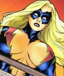 blonde_female blonde_hair breast_cutout breasts canon_genderswap cleavage cleavage_cutout dc dc_comics electricity gender_transformation genderbender genderbent genderswap_(mtf) rule_63 shocking_suzi superheroine tagme