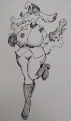 anthro canid canine canine canine_humanoid canis clothing cuphead_(game) female furry pikapika212 pilot_saluki_(cuphead) thick thighs tight_clothing uniform wrench