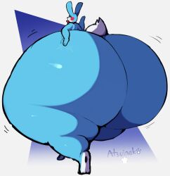 anthro atsuinekowo big_ass blue_body bubble_butt character_request colossal_ass five_nights_at_freddy's hand_on_butt huge_ass hyper hyper_ass lagomorph looking_back male male_only rabbit red_cheeks slapping_butt tagme thick_thighs thunder_thighs toy_bonnie_(fnaf) wide_hips