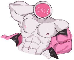 clothes_off gay logo osu! osu!_banchou pink_eyes solo staring vk4g