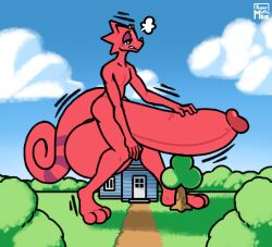 2022 3_toes 4_fingers animal_crossing anthro balls big_balls big_penis biped body_size_growth building chameleon day digital_drawing_(artwork) digital_media_(artwork) erection feet fingers flick_(animal_crossing) genitals glans hand_on_penis hi_res horn house huge_balls huge_cock humanoid_genitalia humanoid_hands humanoid_penis hyper hyper_balls hyper_genitalia hyper_penis lidded_eyes lizard macro male nintendo nude outside penis plant purple_eyes red_body red_glans red_penis red_skin reptile scalie shaking size_transformation solo standing supermattym8 toes transformation tree trembling yellow_horn