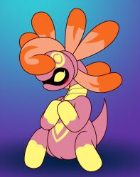 absurd_res blush candy_(zeky42) cradily female feral fossil_pokemon generation_3_pokemon genitals hi_res nintendo pink_body pink_skin pokémon_(species) pokemon pokemon_(species) pussy pwmtstar_(artist) simple_background solo tentacle