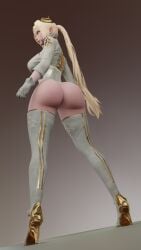 1girls 3d ass big_ass blonde_hair boots breasts cpt-flapjack female female_only gloves hair_ornament high_heel_boots high_heels leotard long_hair looking_at_viewer looking_back looking_back_at_viewer low-angle_view nier nier:_automata pawg ponytail square_enix thigh_boots wide_hips yorha_commander