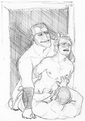 3boys anal_penetration anal_sex arms_tied_behind_back cowgirl_position disney double_anal double_penetration eugene_fitzherbert flynn_rider forced_yaoi gay handjob_while_penetrating holding_hair holding_penis human male male_only monochrome multiple_males nude patchy_(tangled) rape rough_sketch sideburns_(tangled) sitting_on_penis stabbington_brothers tangled threesome two_on_one yaoi