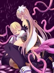 ass black_leggings black_legwear blonde_hair colette_brunel dawn_of_the_new_world flower gloves leggings long_hair marta_lualdi mating_press penetration shoes tagme tales_of_(series) tales_of_symphonia tales_of_symphonia:_dawn_of_the_new_world tales_of_symphonia_dawn_of_the_new_world tales_of_symphonia_knight_of_ratatosk tentacle tentacle_sex thick_thighs thighhighs thighs tribadism white_gloves yuri