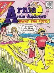 2girls alias_the_rat archie_andrews archie_comics ass beach breasts casual comic_cover edit female human multiple_girls nude pale_skin public third-party_edit