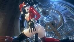 1girls 3d animated areolae ass batman:_arkham_knight batman_(series) blender blue_eyes bouncing_breasts breasts dc dildo female female_only harley_quinn harley_quinn_(arkham) harley_quinn_(arkham_knight) harley_quinn_(classic) high_heels makeup mask masturbation nipples no_sound reddoe solo thighhighs video