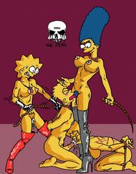 bart_simpson female femdom femsub high_heel_boots high_heels human incest lisa_simpson maggie_simpson male malesub marge_simpson straight tagme the_fear the_simpsons yellow_body