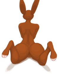 4:5 absurd_res anthro ass brown_body disney feet_up female furry genitals hi_res kanga kangaroo legs_up long_ears long_feet macropod mammal marsupial mature_female nude pussy smooth_skin solo tomys winnie_the_pooh_(franchise)