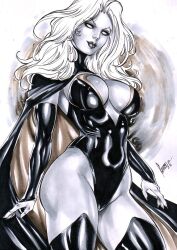 2023 artist_request chaos_comics coffin_comics death_(personification) ed_benes_studio female female_focus female_only grim_reaper hi_res lady_death latex_thighhighs long_hair no_bra queen_of_the_dead seductive_look voluptuous_female white_hair