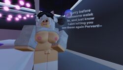 1girls 3d alone artist_request bedroom english_text female female_only roblox robloxian shirt solo source_request tagme