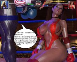 2girls 3d american_flag_boxing_gloves artist_name athletic athletic_female big_breasts boxing boxing/wrestling_beauties_universe boxing_gloves boxing_ring breasts busty candice_vixen cleavage curvaceous curvy curvy_figure dark-skinned_female dark_skin digital_media_(artwork) dreamcandice eyebrows eyelashes eyes female female_focus female_only fighting fighting_ring fit fit_female french_flag_boxing_gloves gameplay_mechanics gloves hair health_bar hips hourglass_figure huge_breasts human large_breasts legs light-skinned_female light_skin lips liza_(dreamcandice) mature mature_female pov stamina_bar thick thick_legs thick_thighs thighs top_heavy upper_body voluptuous waist wide_hips