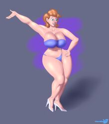 big_ass big_breasts blue_eyes brown_hair canonical_scene heels herak milf mother nickelodeon pink_nipples red_lipstick straight_hair swimsuit the_fairly_oddparents thick_ass thick_thighs timmy's_mom wide_hips