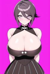 ai_generated big_breasts clevage danganronpa danganronpa_v3 danganronpa_v3:_killing_harmony dark_clothing goth goth_girl huge_breasts rule_63 saihara_shuuichi