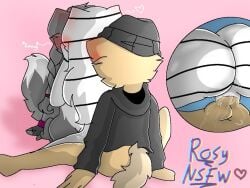 1boy 2girls anthro blush cowgirl_position female/female female_on_top furry half_naked kissing male/female male_penetrating_female naked piggy:_book_2 piggy_(game) pony_(piggy) roblox roblox_game rosy_nsfw sitting_on_penis source_request tagme threesome willow_(piggy) zizzy_(piggy)