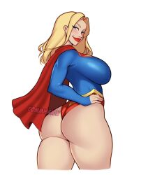 1girls 2023 ass big_ass big_breasts big_eyes blonde blonde_female blonde_hair blue_eyes breasts busty caspe dat_ass dc dc_comics female female_focus female_only jakuson_z kara_danvers kara_zor-el kryptonian large_breasts light-skinned_female red_cape solo supergirl supergirl_(series) superhero_costume superheroine superman_(series) thick_lips