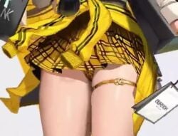 1girls animated close-up female goddess_of_victory:_nikke gyaru no_sound panties plaid_skirt rupee_(nikke) school_uniform schoolgirl skirt tagme thick_thighs thigh_focus thigh_jiggle thighs video