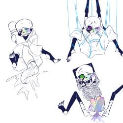 2d feet ink_sans ink_sans_(fan_character) inktale sans sans_au skeleton stomach_bulge tagme tears undertale undertale_(series) undertale_au