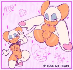 rouge the bat from sonic (series) by suck my heart