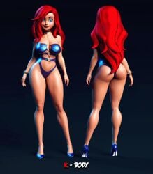 1girls 3d ariel athletic athletic_female background big_breasts black_background blue_high_heels blue_lingerie breasts busty cleavage curvy_female deviantart disney disney_princess eyebrows eyelashes eyes female female_focus female_only fit fit_female hair high_heels high_hips hourglass_figure huge_breasts kingdom_hearts large_breasts legs light-skinned_female light_skin lingerie lips lipstick long_hair princess red_hair red_lips red_lipstick skimpy skimpy_bikini the_little_mermaid thick thick_legs thick_thighs thighs top_heavy upper_body urqqurqq voluptuous waist wide_hips