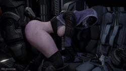 1boy 1girls 3d 3d_animation animated athletic_female blender_(software) commander_shepard facelesstrigger female from_behind half-dressed human human_penetrating light-skinned_male male mass_effect partially_clothed purple_skin quarian sex sound tagme tali'zorah_nar_rayya thick_thighs vaginal_penetration video video_games wide_hips