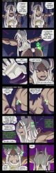 1girls breasts captured captured_heroine comic dark-skinned_female dark_skin dialogue english_text female female_only hero_outfit_(mha) identity_death mind_control miruko multiple_pages my_hero_academia page_1 page_2 possession restrained rickmosier rumi_usagiyama solo text vaginal_penetration