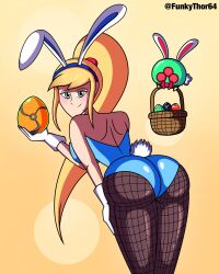 ass bent_over cartoony female female_only funkythor64 metroid nintendo samus_aran solo tagme