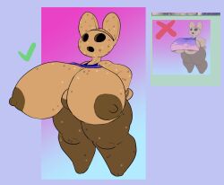 animal_crossing bottomless breasts coco_(animal_crossing) female huge_breasts nintendo onetiredbear rabbit thick_thighs video_games wide_hips