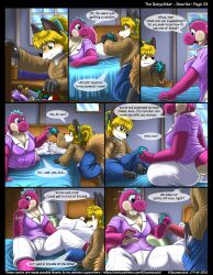 1boy age_difference anthro babysitter comic cub english_text female kit_(kitsune_youkai) kitsune_youkai mario_(series) nintendo page_3 twilight_stormshi_(character) yoshi young