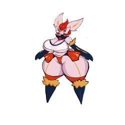 1girl 1girls alternate_version_available big_breasts cinderace creatures_(company) game_freak gen_8_pokemon generation_8_pokemon huge_ass huge_breasts hyper hyper_ass hyper_thighs lanturn_(artist) looking_at_viewer nintendo pokemon pokemon_ss solo solo_female tagme thick_thighs wide_hips