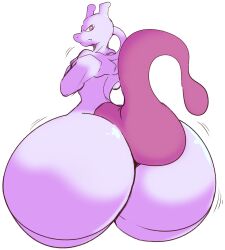 1boy ass ass_focus back_view big_ass big_butt butt butt_focus femboy huge_ass huge_butt looking_at_viewer looking_back male_only mewtwo non-human pokemon pokemon_(species) terito