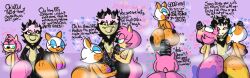 all_the_way_through amy_rose cheating cuckold double_hot_dogging fellatio hot_dogging klutzatdusk oral original_character rouge_the_bat small_penis_humiliation sonic_(series) stray_pubic_hair