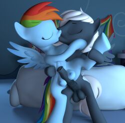 3d_(artwork) abs animal_genitalia animal_penis anthro balls bed belly breast_play breasts closed_eyes crotchboobs digital_media_(artwork) duo embrace equid equine fan_character female feral flag flared_penis friendship_is_magic furniture genitals hair hand_on_leg hasbro hi_res holding_hooves hoof_on_face hoof_on_hip horse hug inside kissing male male/female mammal medial_ring multicolored_hair multicolored_tail my_little_pony navel night nose_wrinkle olkategrin on_one_leg painting_(object) paizuri pegasus penis pony rainbow_dash_(mlp) rainbow_flag rainbow_hair rainbow_symbol rainbow_tail romantic romantic_couple sex source_filmmaker spread_wings standing standing_sex tail tail_aside tempest_streamrider_(oc) titjob vein veiny_penis wall_(structure) white_hair white_tail wide_hips widescreen wings