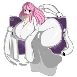 1girls 2023 ass ass_in_dress big_breasts big_butt breasts female female_only ghost onaeane one_piece perona pink_hair thick_ass thick_butt voluptuous